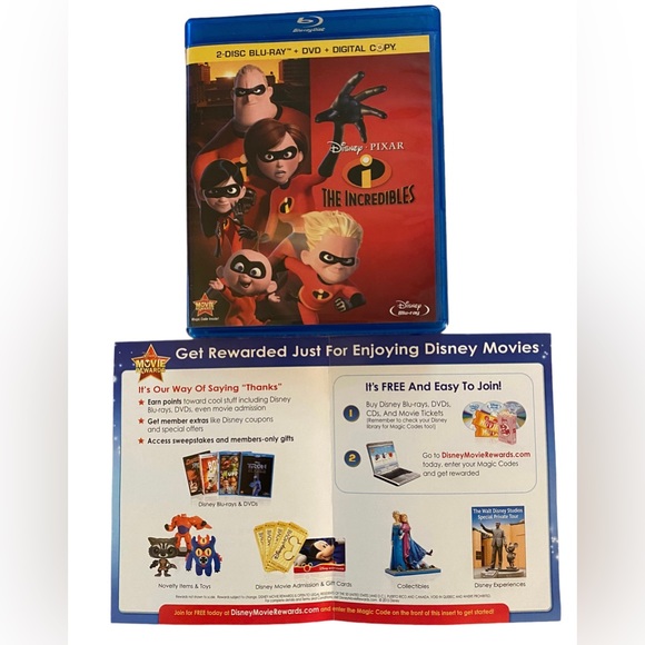 The Incredibles (2 Blu-Ray+DVD, 2011, 4-Disc Set, Includes Digital Copy)(Disney) - Picture 14 of 15